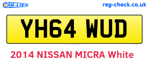 YH64WUD are the vehicle registration plates.