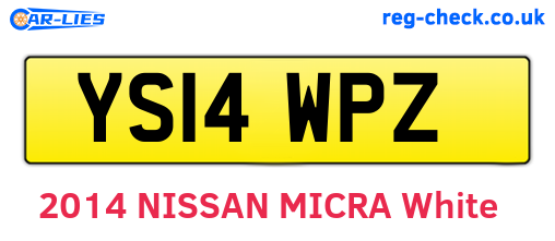 YS14WPZ are the vehicle registration plates.