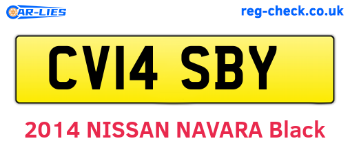 CV14SBY are the vehicle registration plates.