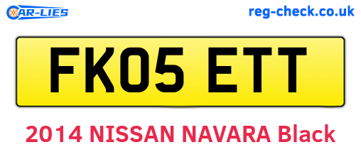 FK05ETT are the vehicle registration plates.