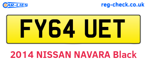 FY64UET are the vehicle registration plates.