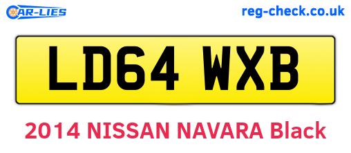LD64WXB are the vehicle registration plates.