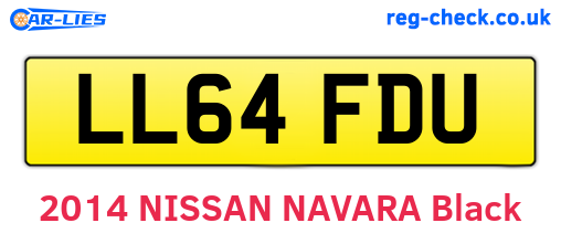 LL64FDU are the vehicle registration plates.