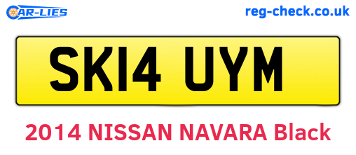 SK14UYM are the vehicle registration plates.