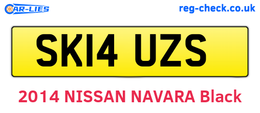 SK14UZS are the vehicle registration plates.