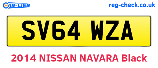 SV64WZA are the vehicle registration plates.