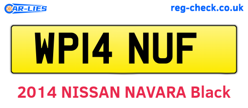WP14NUF are the vehicle registration plates.