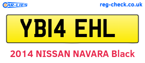YB14EHL are the vehicle registration plates.