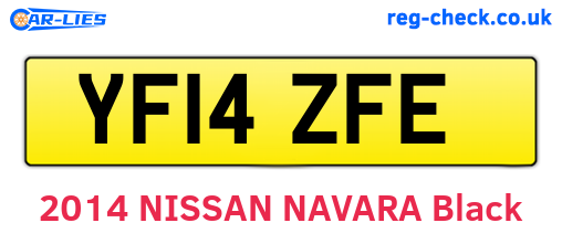 YF14ZFE are the vehicle registration plates.