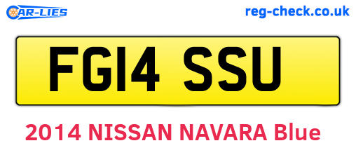 FG14SSU are the vehicle registration plates.