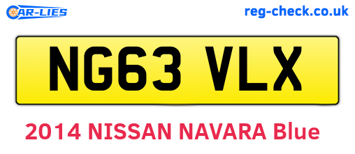 NG63VLX are the vehicle registration plates.