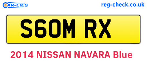 S60MRX are the vehicle registration plates.