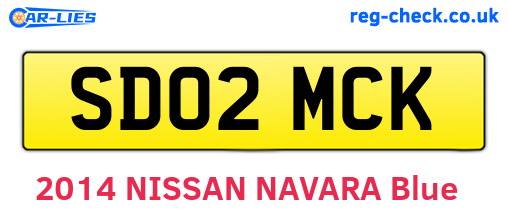 SD02MCK are the vehicle registration plates.