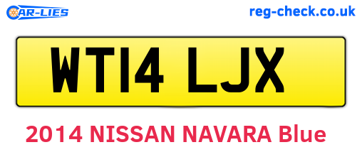 WT14LJX are the vehicle registration plates.