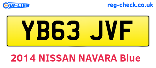 YB63JVF are the vehicle registration plates.