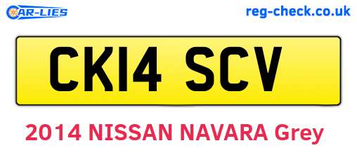 CK14SCV are the vehicle registration plates.