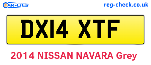 DX14XTF are the vehicle registration plates.