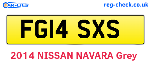 FG14SXS are the vehicle registration plates.