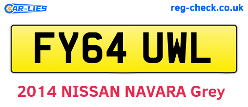 FY64UWL are the vehicle registration plates.