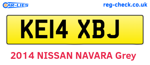 KE14XBJ are the vehicle registration plates.