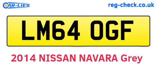 LM64OGF are the vehicle registration plates.