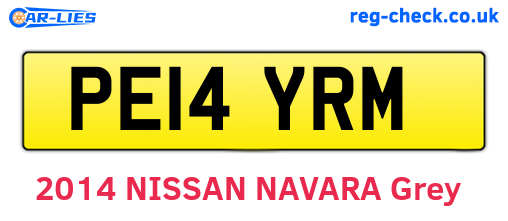 PE14YRM are the vehicle registration plates.