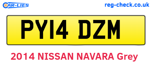 PY14DZM are the vehicle registration plates.