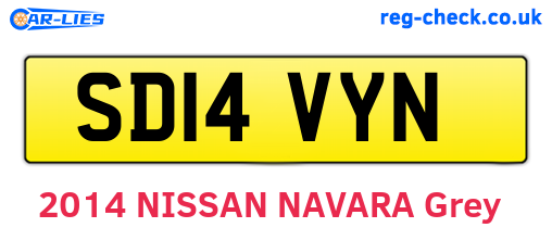 SD14VYN are the vehicle registration plates.