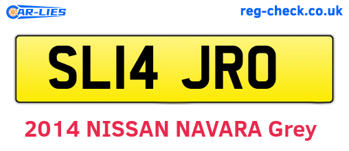SL14JRO are the vehicle registration plates.