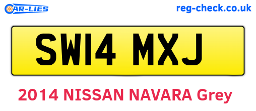 SW14MXJ are the vehicle registration plates.
