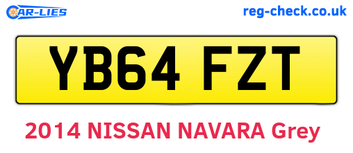 YB64FZT are the vehicle registration plates.