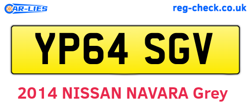 YP64SGV are the vehicle registration plates.