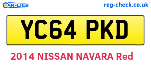 YC64PKD are the vehicle registration plates.