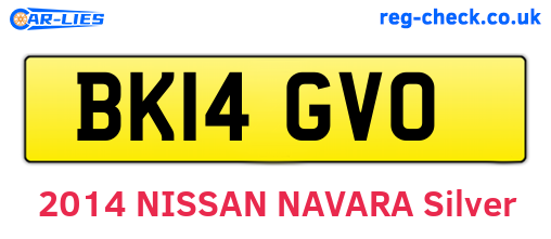 BK14GVO are the vehicle registration plates.