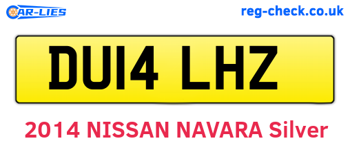 DU14LHZ are the vehicle registration plates.