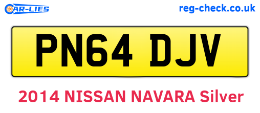 PN64DJV are the vehicle registration plates.