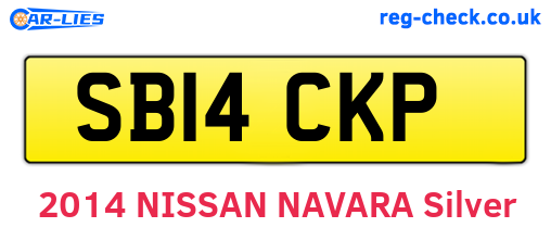 SB14CKP are the vehicle registration plates.