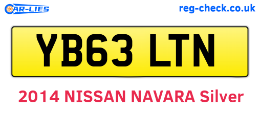 YB63LTN are the vehicle registration plates.