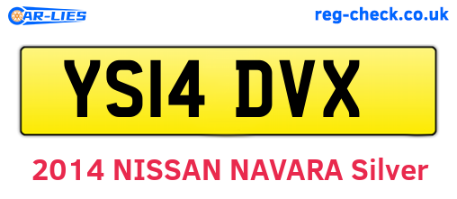 YS14DVX are the vehicle registration plates.