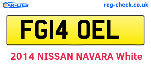 FG14OEL are the vehicle registration plates.