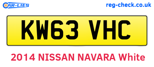 KW63VHC are the vehicle registration plates.