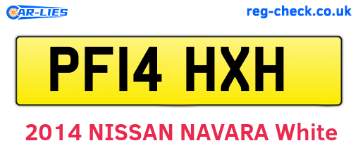 PF14HXH are the vehicle registration plates.