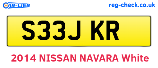 S33JKR are the vehicle registration plates.