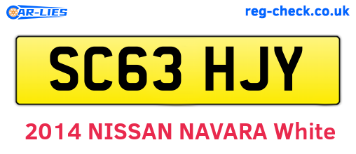 SC63HJY are the vehicle registration plates.