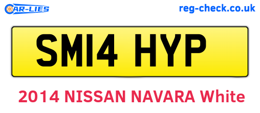 SM14HYP are the vehicle registration plates.