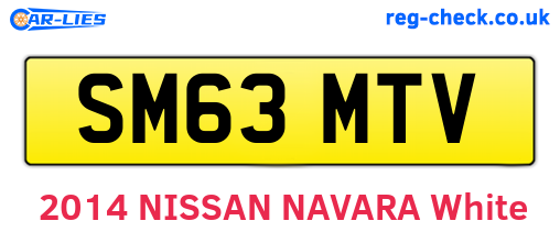 SM63MTV are the vehicle registration plates.