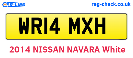 WR14MXH are the vehicle registration plates.