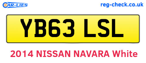 YB63LSL are the vehicle registration plates.