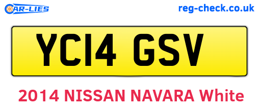 YC14GSV are the vehicle registration plates.