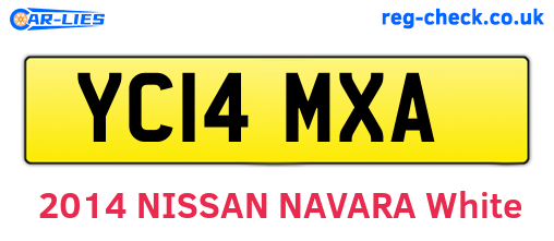 YC14MXA are the vehicle registration plates.